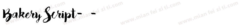 Bakery Script-常规字体转换